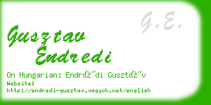 gusztav endredi business card